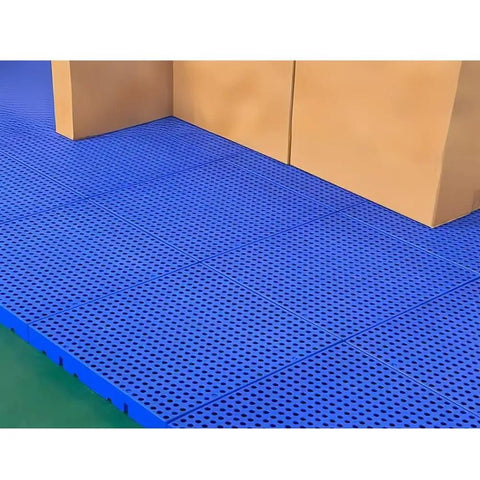 Interlocking Plastic Pallets For Basement Storage And Garage Organization Lightweight Reusable Polyethylene Pallets With Ventilated Tray Design