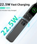 Juiced Up Battery Handle With Digital Display For DJI Osmo Pocket 4 And Pocket 3 showing 22.5W fast charging feature