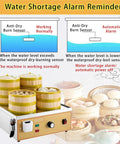 Heavy Duty Electric Steamer For Breakfast Shops With Six Top Steam Holes, Stainless Steel Bun Steamer, Anti Dry Device diagram