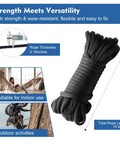 Heavy Duty 304 Stainless Steel Pulley Kit With Extra Long Nylon Rope For Flag Poles Clotheslines Garage Hoists And Pro Level Diy Builds That Handle Big Loads No Sweat Without Skipping A Beat, 10 meters long, 0.16 inches thick, suitable for indoor and outdoor use.