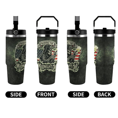 Cool Dope Welder Gift For Him 30oz insulated travel mug with welding design and leakproof lid, durable stainless steel for hot and cold drinks