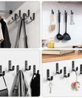Heavy Duty Black Metal Wall Hooks 15 Pack For Hanging Coats, Bags, Towels And Robes, Screw In Mount, Wall Mounted Hooks For Bathroom Entryway And Garage, Holds Up To 20 Lbs Each.