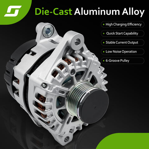 Beefy High-Output Alternator For 2012-2016 Kia Sorento Optima Sonata And Santa Fe Sport 2.0L And 2.4L - Plug-And-Play Replacement