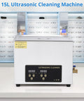 Pro 15 Liter Ultrasonic Cleaner Machine With Heater And Digital Timer for Cleaning Jewelry, Glasses, Dentures, and Parts.
