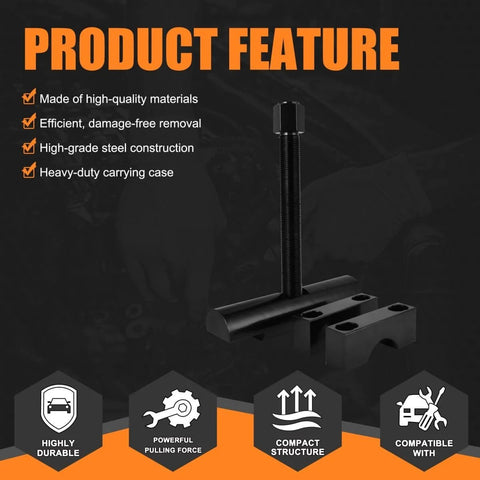 Beefy Heavy Duty Yoke Puller For Class 6 8 Haul Trucks And Gear With Bearing Diameters One Seven Eighths To Two Three Sixteenths Inches Semi Truck Replacement Tool For Spicer And Meritor Series 1610 1710 1760 1810 And More product features
