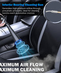 Pro Grade High Pressure Car Cleaning Gun with Dual Nozzles showcasing deep cleaning interior car seat crevice