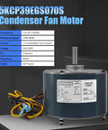 Condenser Fan Motor For AC Unit 1/4 HP 1100 RPM 208 230V Replacement with wiring and specifications