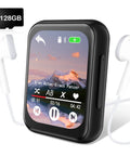 128GB MP3 Player With Bluetooth 5.3, Dope Portable Digital Lossless Music Player With Built-In Speaker, earphones, and screen display