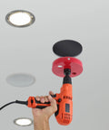 Using Six Inch Hole Saw With Heavy Duty Steel Design And Non Binding Edge For Smooth Cuts Through Wood Drywall Plaster Thin Metal