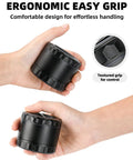 2.5 Inch Aluminum Herb Grinder With Top Storage And Large Bottom Chamber 3 Piece 4 Part Spice Grinder With Anti Jam Teeth