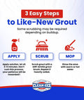 Step-by-step guide for Grout And Tile Cleaner With Handheld Brush, 32 Oz Heavy Duty Stain Remover For Ceramic And Porcelain Surfaces.