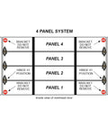 Inside view of overhead door showing four panel system for Heavy Duty Garage Door Hinge Replacement Kit Matches Four Panel Two Car Width.
