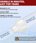 4 Inch PVC Pipe Coupling Fitting Schedule 40 Straight Slip Socket Connector SOC To SOC, assembly instructions