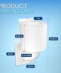 Diagram showing dimensions of 4 Inch Dryer Vent Cover With UV Resistant Shield No Fuss Outdoor Dryer Vent Seal For Home Exterior