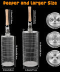 Rolling Grill Basket With Removable Handle 304 Stainless Steel Nesting Grilling Net sizes and features