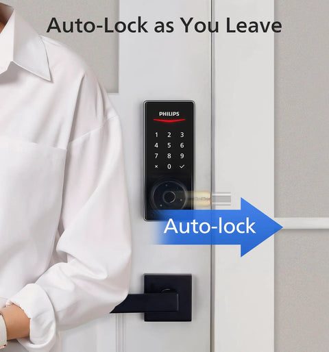 Seamless Wifi Deadbolt With Fingerprint Scanner And Remote App Control For Worry Free Security And No Sweat Keyless Entry Auto Lock That Lets You Kick Back While Your Home Stays Locked Tight
