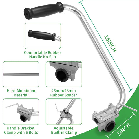 Ergonomic Back Saver Handle Extension For Weed Eaters And String Trimmers Fits Most Shaft Sizes 26mm Or 28mm Easy Install