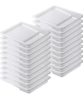 Stack of 9 inch paint tray liners 20 pack disposable plastic trays for roller trays fits most mini paint pans perfect for painting walls no mess easy cleanup and quick color changes