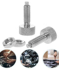 Heavy Duty Stainless Steel Spring Plunger 2 Pack With Knurled Handle Retractable Locking Indexing Pin For Cabinet Doors.