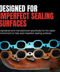 Exhaust Manifold Gasket Set For Chevrolet K1500 Durable Replacement Kit With Premium Seals Heat Resistant Gaskets And Easy Install Keeps Exhaust Leaks At Bay For Classic Chevy Trucks, blue gasket on manifold