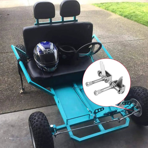 Go Kart with Go Kart Steering Spindle Bracket Set Five Eighth Inch Axle Kingpin Four And One Half Inch Long highlighted