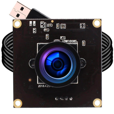 USB Camera With 2.9mm Wide Angle Fisheye Lens 1080P Webcam, Ultra Smooth 60FPS At 1080P, 120FPS At 720P, 260FPS At 360P, Plug And Play On Windows Mac Linux Android, OTG Ready, 2MP Sensor