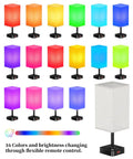Bluetooth WiFi RGB Bedside Lamp With 3 USB Ports And 2 Outlets Power Strip Dimmable LED Bulb Music Sync Color Changing