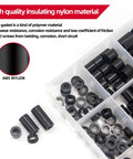 Nylon Spacers Kit Multi Size Insulation Washers For Furniture Cars Appliances And DIY Projects 305 Piece Set black nylon washers in storage box
