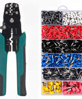 Top Shelf 1200 PCS Terminal Wire Ferrules Kit With Heavy Duty Crimping Tool, Insulated Copper Cord End Connectors Assortment In 0.75-10mm² Sizes Plus Organizer Case For Serious Electrical Wiring Jobs, crimper and ferrule case