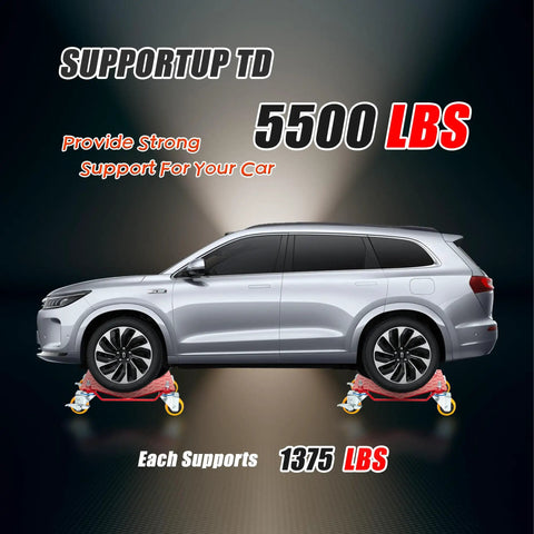 Heavy Duty 5500 Lbs Car Wheel Dolly Set With Anti Skid Plates And 360 Swivel Wheels Steel Vehicle Mover For Garage Suv Truck Zero Sweat Hella Smooth Relocation Tool with SUV