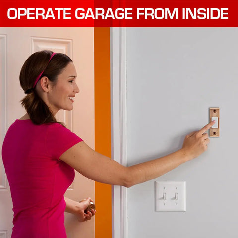 Universal Non-Lit Garage Door Wall Button for Inside Operation Works With Most Major Brands Model GWC-R Blue Clamshell