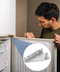 Stainless Steel Fridge Hinge Replacement With Left Shaft Zero Point Two Eight Inch Diameter And One Point Three Eight Inch Spacing Includes Screws And Bushings For Refrigerator Door Easy Install Durable Rust Resistant