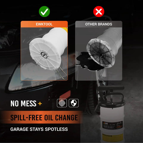 Comparison of EWKTOOL 6.5L Manual Oil Extractor Pump Fluid Evacuator and other brands for mess-free oil changes.