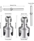Heavy Duty Electric PVC Pipe Threader Tool 1/2 And 3/4 Inch Threading Dies precision steel cutters with dimensions.
