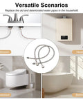 4 scenarios of using 24-Inch Faucet Supply Lines With 3/8 Inch Compression To M10 Male Connector Braided Stainless Steel in home