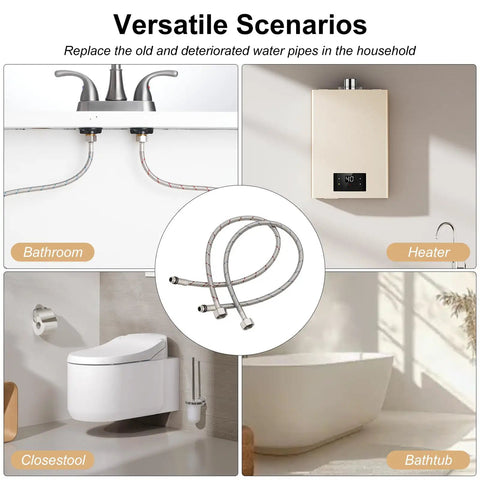 4 scenarios of using 24-Inch Faucet Supply Lines With 3/8 Inch Compression To M10 Male Connector Braided Stainless Steel in home