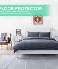 Modern bedroom setup featuring L Shape Black Rubber Furniture Leg Caps Set For Tables And Shelves Floor Protectors To Stop Scratches