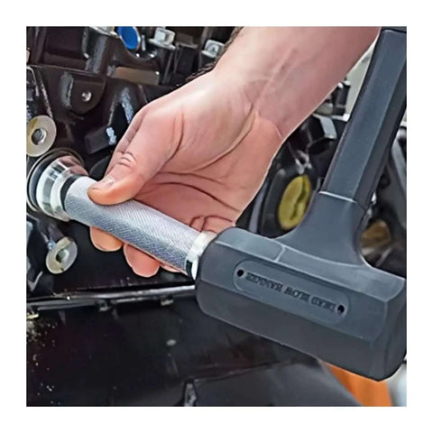 Cool Bearing Press Kit With 17 Durable Parts For Auto Pros To Fix Race And Seal Installers Fast Without Breakage For Family Cars Today, hand using driver on bearing