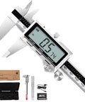 Digital Caliper 12 Inch With Rechargeable Battery And Large LCD Display, Stainless Steel Vernier Micrometer Measuring Tool