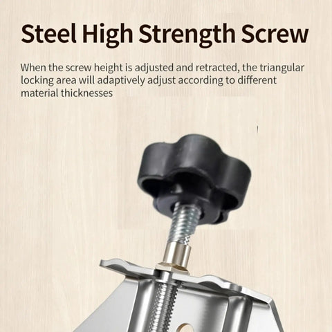 Steel high strength screw on Premium Heavy Duty Pro Grade Quick Adjust Metal Work Clamp for stable woodworking and welding.