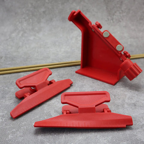 Fletching Jig With Straight Helix Clamps Adjustable Fletch Tool Feather Stick Kit For DIY Arrow Repairs And Bolt Tuning In Red