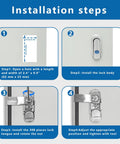 Installation steps for Heavy Duty Stainless Steel Electrical Box Latch Built Like A Tank For Indoor And Outdoor Cabinets.