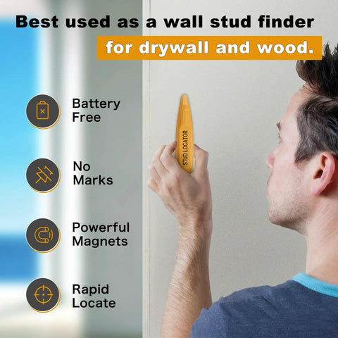 Top Shelf Magnetic Stud Finder With No Batteries Needed Fast And Dead On Way To Spot Screws Nails And Wood Metal Framing Hidden In Drywall Or Lumber Walls For Weekend DIY Builds That Really Deliver The Goods