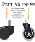 Comparison of office chair wheels floor safe with heavy-duty, smooth rolling, and lifetime guarantee features