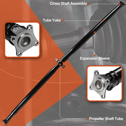 Rear Driveshaft Assembly For Honda Ridgeline Crew Cab Pickup 2006 2014 3.5L AWD Replacement Driveshaft OE 40100SJCA03 40100SJCA04 Fitment Easy Install And Durable Design For Smooth Power Transfer cross shaft assembly and tube yoke