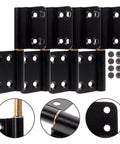 Heavy Duty Bathroom Door Hinges Black Lift Off Replacement Set 4 Pack For Interior Shower And Cabinet Doors Tough Smooth Action Hinge Set For Easy Install