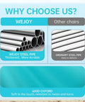 Comparison of WEJOY steel pipe vs ordinary steel pipe for Grab And Go Lightweight Folding Beach Chair For Adults With Shoulder Straps And High Back For All Day Comfort And Sturdy Hard Armrests That Supports 300lbs For Outdoor Lawn Concerts Cyan