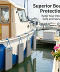 Dock Edge Protector Cushion For Boats And Small Yachts High Density Foam For Serious Shock Absorption attached to boat