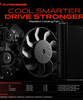 Engine Radiator Cooling Fan Assembly For Audi TT VW Jetta Beetle Golf 18 Liter, close-up of 9-blade fan design for heavy-duty use.