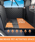 Back Seat Dog Car Cover With Extender And Hard Bottom Waterproof Pet Seat Protector For Cars SUVs And Trucks Hammock Style